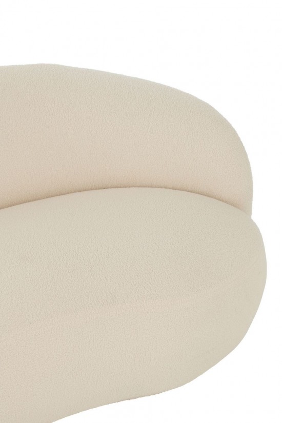 J-Line J Line fauteuils Sofa Neige Bois Peuplier Mousse Blanc.