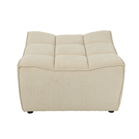 J-Line J Line fauteuils Jolipa Pouf Grid Bois De Peuplier Mousse Biege.