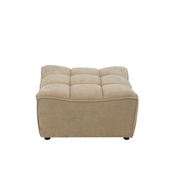 J-Line J Line fauteuils Jolipa Pouf Grid Bois De Peuplier Mousse Beige Fonce.