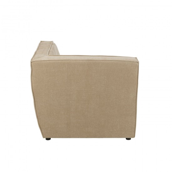 Jolipa Sofa De Coin Grid Bois De Peuplier Mousse Beige Fonce.