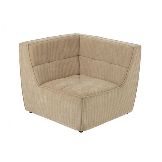 J Line Sofa De Coin Grid Bois De Peuplier Mousse Beige Fonce JLine 46053 by Jolipa 46053.