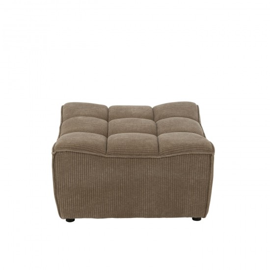 J-Line J Line fauteuils Jolipa Pouf Grid Bois De Peuplier Mousse Taupe Fonce.