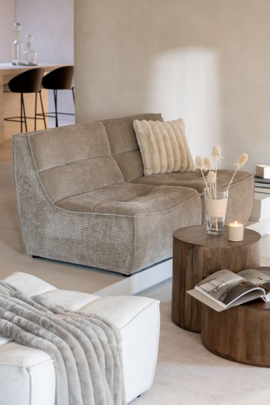 J-Line Sofa Grid Álamo/Espuma Topo Oscuro.