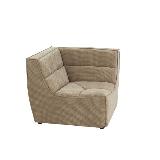 J-Line J Line fauteuils Jolipa Sofa Coin Grid Bois De Peuplier Mousse Taupe Fonce.