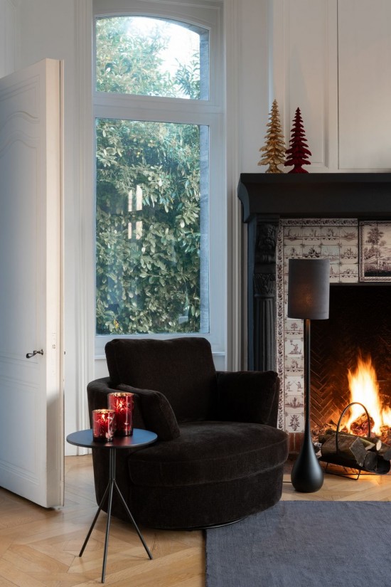 J-Line Sillon Pivotante Álamo/Espuma Marrón Oscuro.