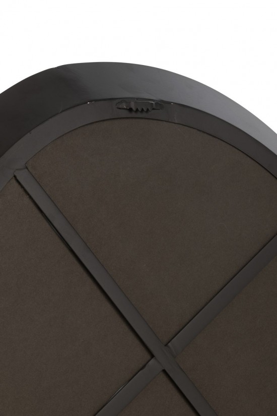 J-Line J Line Miroir mural Miroirs murals Jolipa Miroir Mural Rond Metal Verre Noir Small.