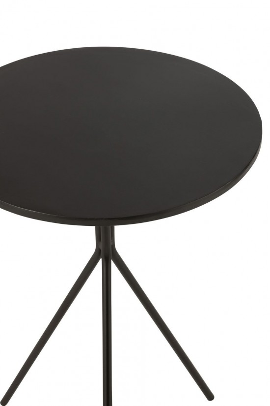 J-Line J Line tables d appoint bouts de canapé Jolipa Table De Salon Rond Metal Noir.