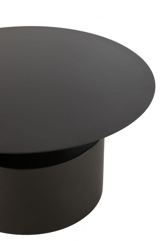 J-Line J Line tables de salon basse Jolipa Table De Salon Rond Metal Noir.