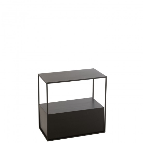 J Line Table Gigogne Rectangle Metal Mdf Noir JLine 46195 by Jolipa 46195.