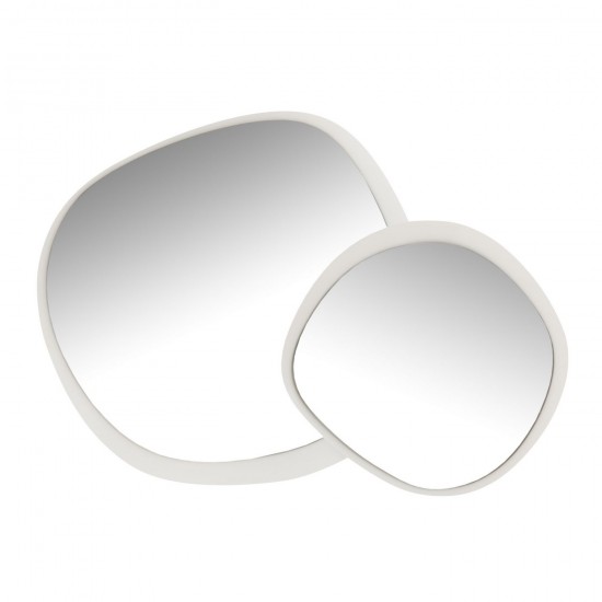 Jolipa Miroir Mural Metal Verre Blanc Large.