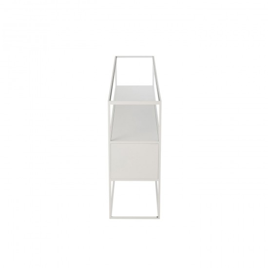 J-Line J Line tables de drapier murales Jolipa Console Carré Metal Verre Blanc.
