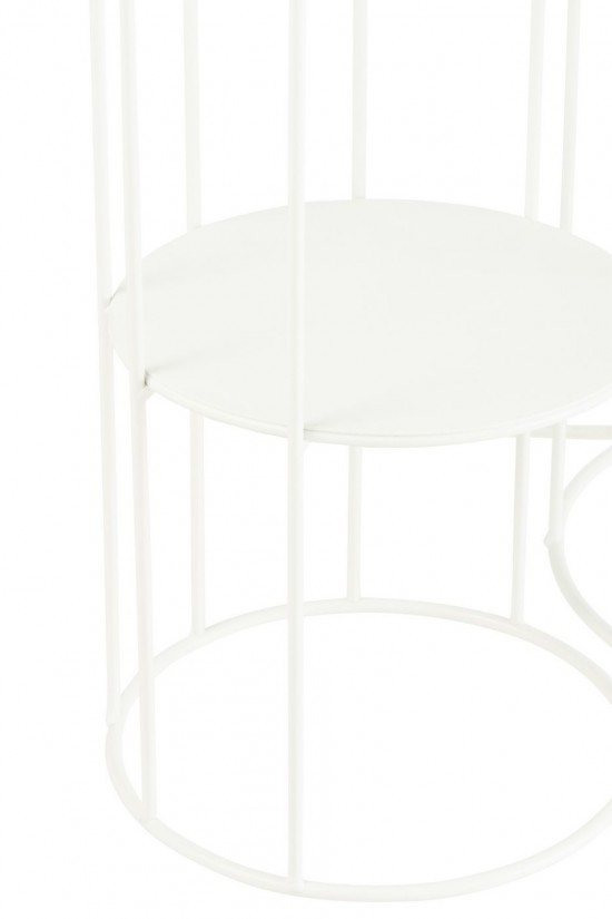 Jolipa Set De 3 Stand De Fleurs Metal Blanc.