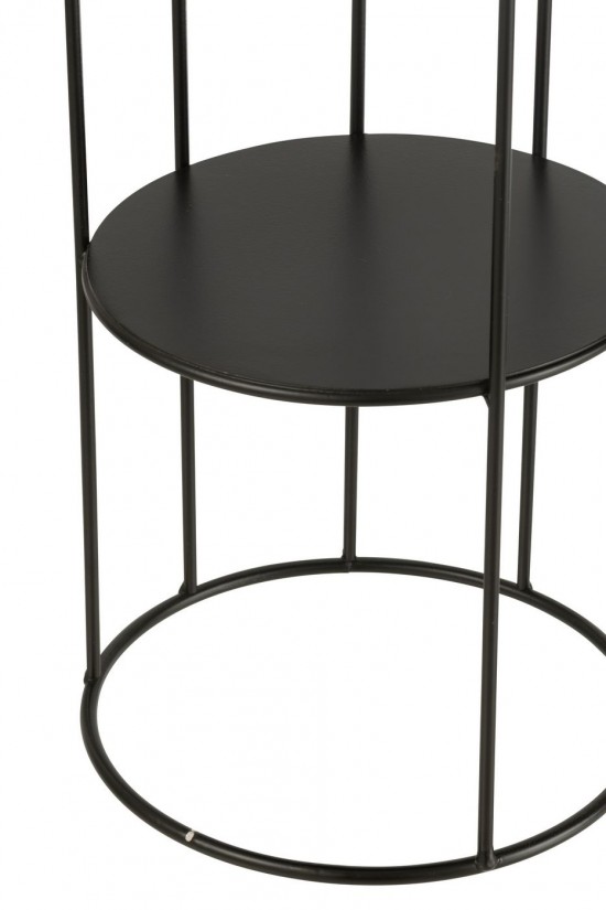 Jolipa Set De 3 Stand De Fleurs Metal Noir.