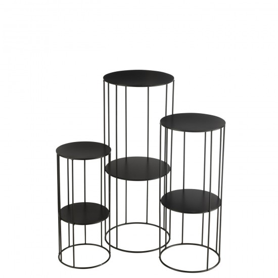 J Line Set De 3 Stand De Fleurs Metal Noir JLine 46272 by Jolipa 46272.