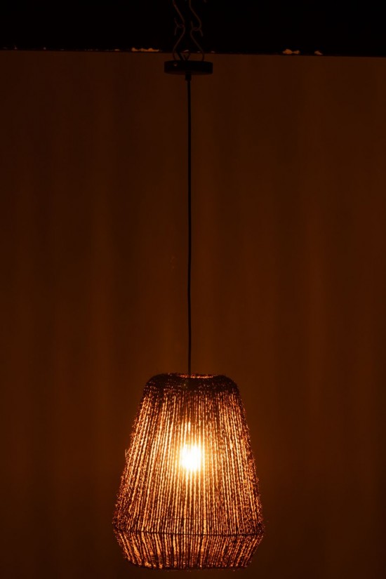 J-Line J Line lampes suspendues suspensions pendantes Jolipa Lampe Suspendue Metal Palmier Noir Small.