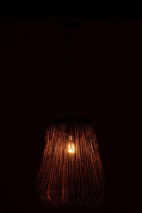 J-Line J Line lampes suspendues suspensions pendantes Jolipa Lampe Suspendue Metal Palmier Noir Large.