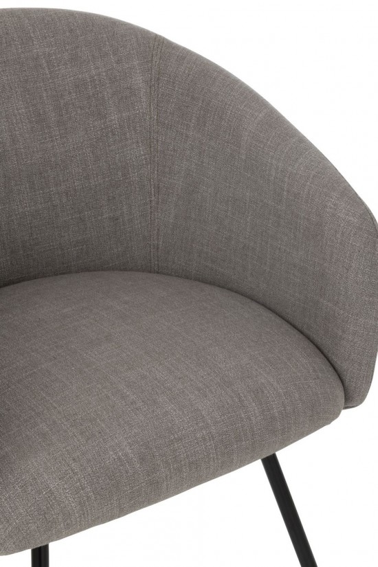 J-Line J Line chaises de repas Chaise Wales Acier Mousse Gris.