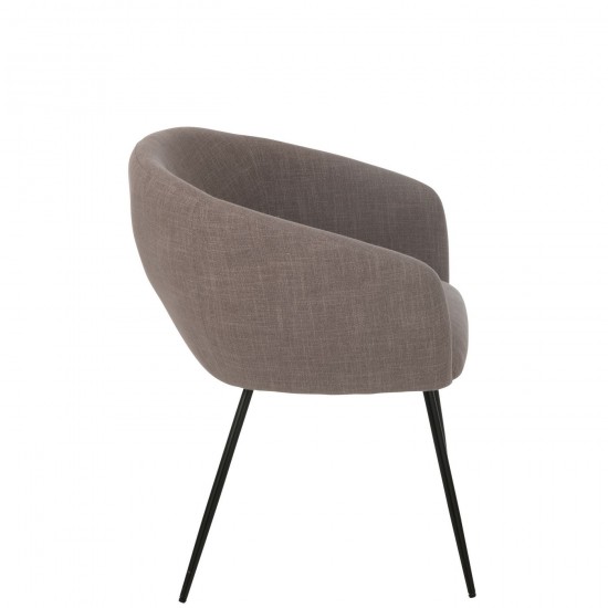 J-Line J Line chaises de repas Jolipa Chaise Wales Acier Mousse Taupe.