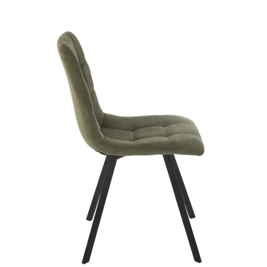 J-Line J Line chaises de repas Jolipa Chaise Clark Metal Polyester Vert.