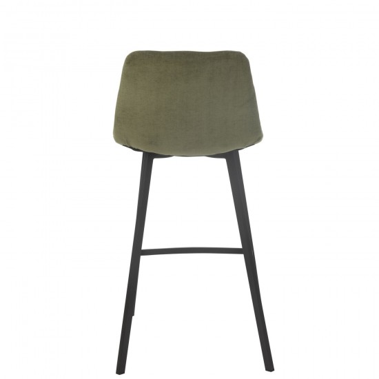 Jolipa Chaise De Bar Kent Metal Polyester Vert.