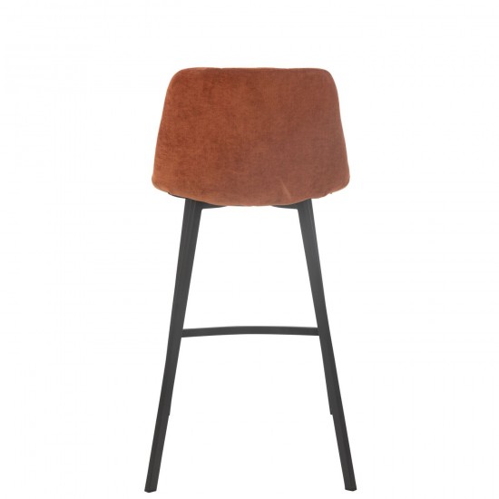 Jolipa Chaise De Bar Kent Metal Polyester Rouille.