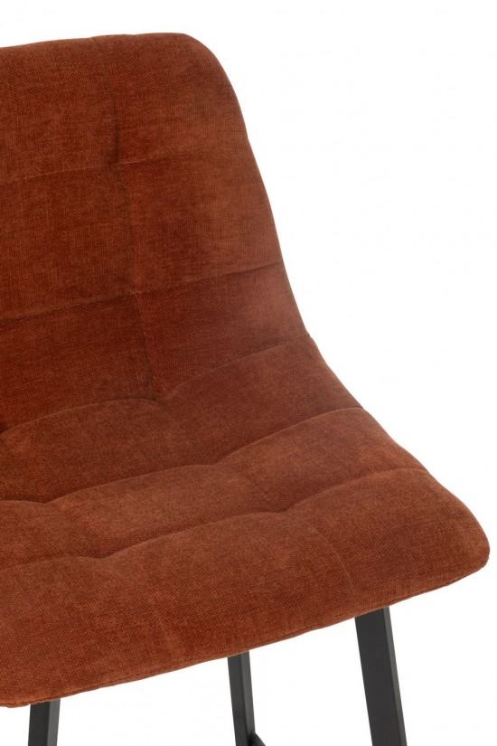 J-Line J Line chaises tabourets de bar Chaise De Bar Kent Metal Polyester Rouille.