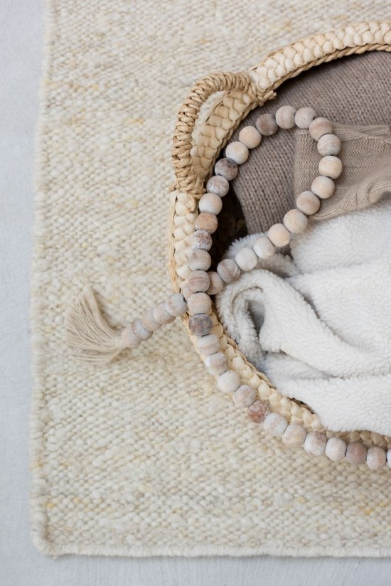 Jolipa Set De 2 Plateau Rond Feuilles De Mais Contreplaque Naturel.