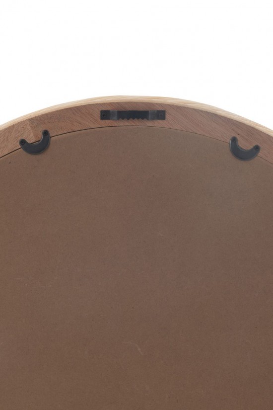 J-Line J Line Miroir mural Miroirs murals Jolipa Miroir Mural Rond Rotin Verre Naturel Medium.