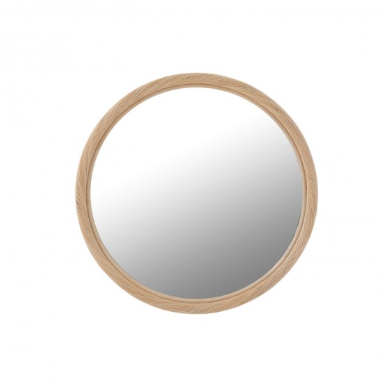 J Line Miroir Mural Rond Rotin Verre Naturel Large JLine 46369 by Jolipa 46369.