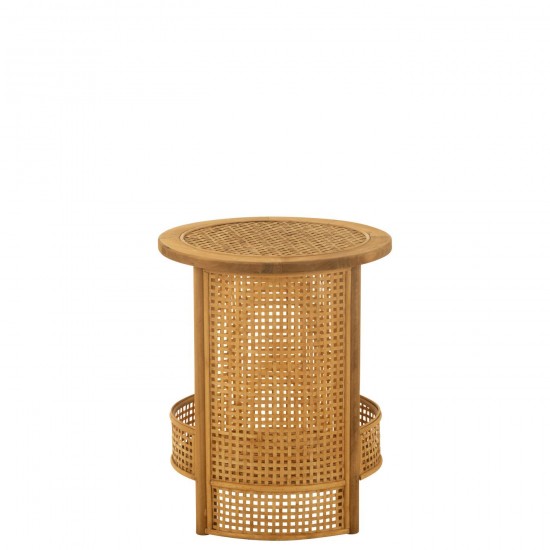 J-Line J Line tables d appoint bouts de canapé Jolipa Table Gigogne Double Bambou Bois De Sapin Naturel.