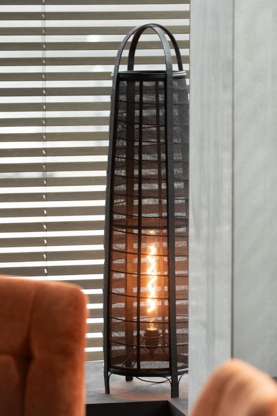 J-Line Lampada Don Cotone/Bambu Nero.