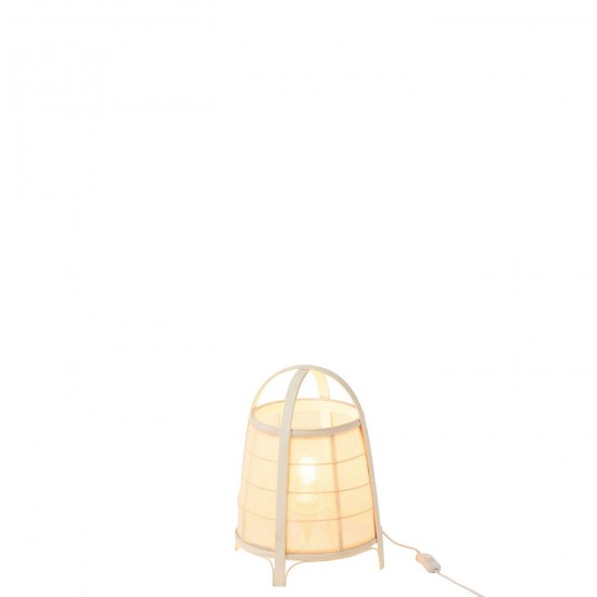 J Line Lampe Rya Coton Bambou Blanc Small JLine 46380 by Jolipa 46380.