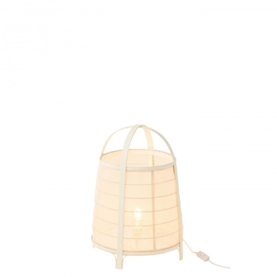 J Line Lampe Rya Coton Bambou Blanc Large JLine 46381 by Jolipa 46381.