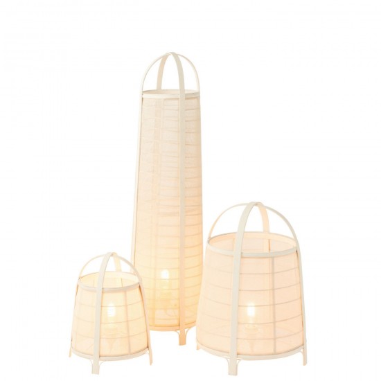 Jolipa Lampe Don Coton Bambou Blanc.