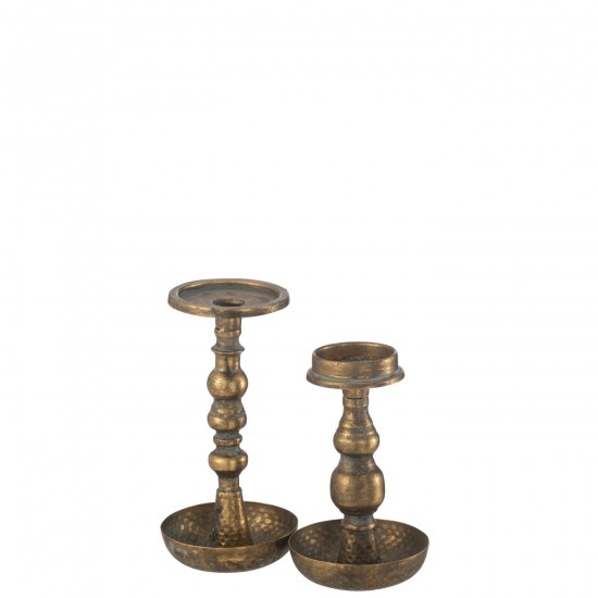 J-Line J Line chandeliers candélabres Jolipa Porte Bougie Jere Metal Or.