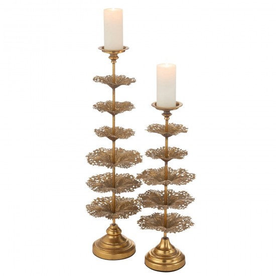 Jolipa Porte Bougie Arbre Metal Or Large.