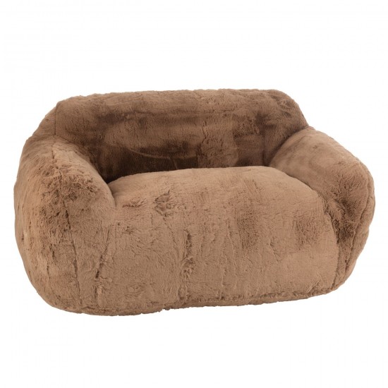 J Line Sofa Cutie Polyester Taupe Large JLine 46446 by Jolipa 46446.