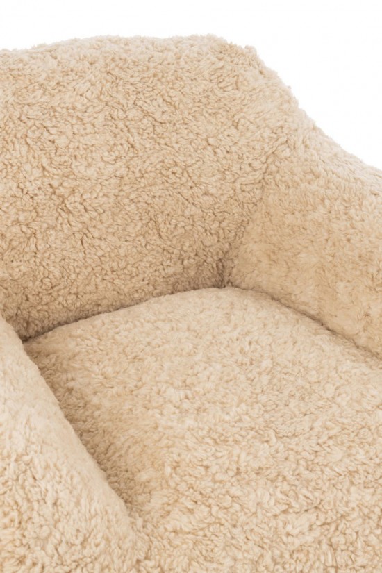 J-Line J Line fauteuils Sofa Shearl Polyester Creme Small.