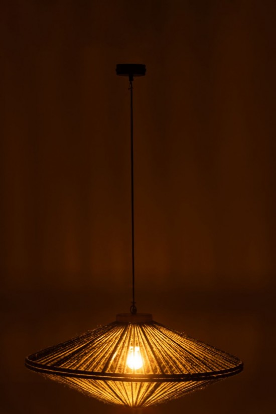 J-Line J Line lampes suspendues suspensions pendantes Jolipa Lampe Suspendue Fer Jute Vert Medium.