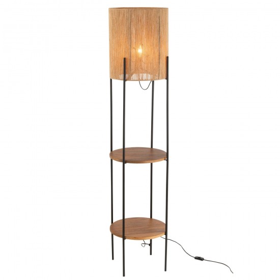 J Line Lampe Fer Bois Mangu Nat Noir JLine 46465 by Jolipa 46465.