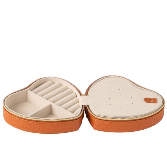J-Line J Line Porte bijoux. Boîte à bijoux. Boîtes à bijoux Jolipa Boite A Bijoux Coeur Cuir Artificiel Cognac.
