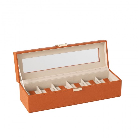 J-Line J Line Porte bijoux. Boîte à bijoux. Boîtes à bijoux Jolipa Boite A Montres 6 Compartiments Cuir Artificiel Cognac.