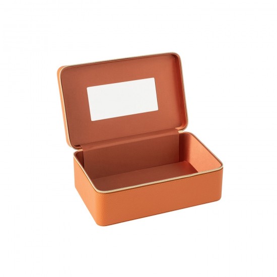 J Line Boite Pour Cosmétiques Rectangle Miroir Cuir Artificiel Cognac JLine 46551 by Jolipa 46551.
