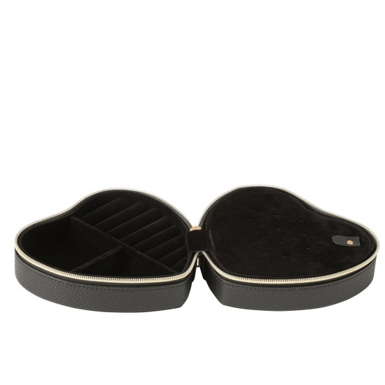 J-Line J Line Porte bijoux. Boîte à bijoux. Boîtes à bijoux Jolipa Boite A Bijoux Coeur Cuir Artificiel Noir.