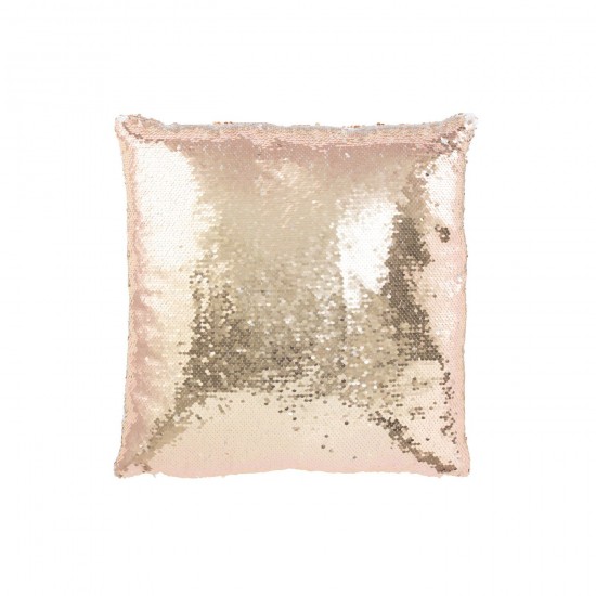 J Line Coussin Réversible Sequin Champagne Blanc JLine 46572 by Jolipa 46572.