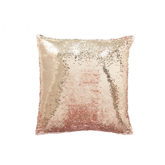 J-Line J Line coussins Jolipa Coussin Réversible Sequin Rose Champagne.