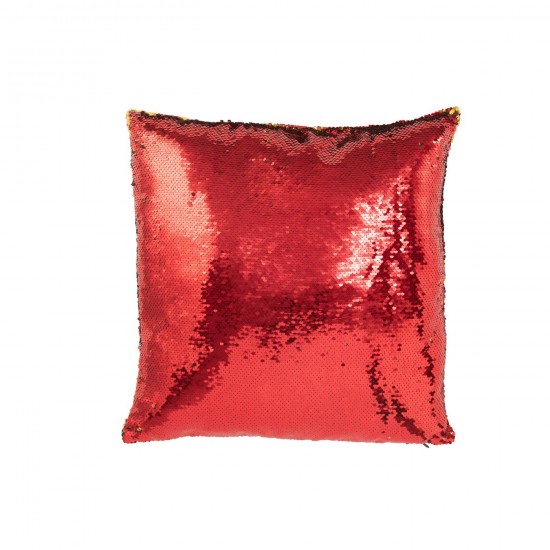 J Line Coussin Réversible Sequin Rouge Or JLine 46576 by Jolipa 46576.