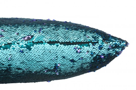 Jolipa Coussin Réversible Sequin Bleu Mauve.