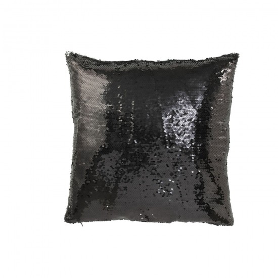 J Line Coussin Réversible Sequin Noir Argenté JLine 46582 by Jolipa 46582.