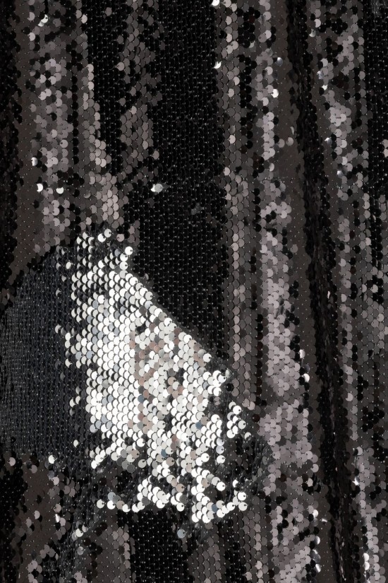 J-Line J Line rideaux Jolipa Rideau Réversible Sequin Noir Argenté.